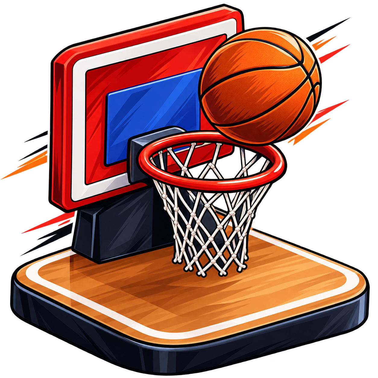Terrain de basketball miniature en 3D